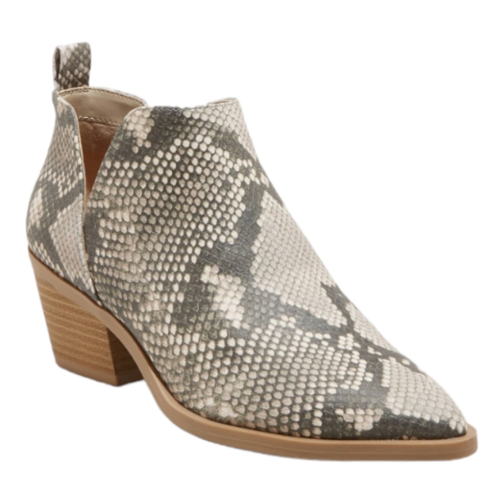 Universal Thread Women's Cari Snake Print Cut Out Ankle Bootie Grey, 7.5